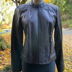 Halogen Leather Jacket